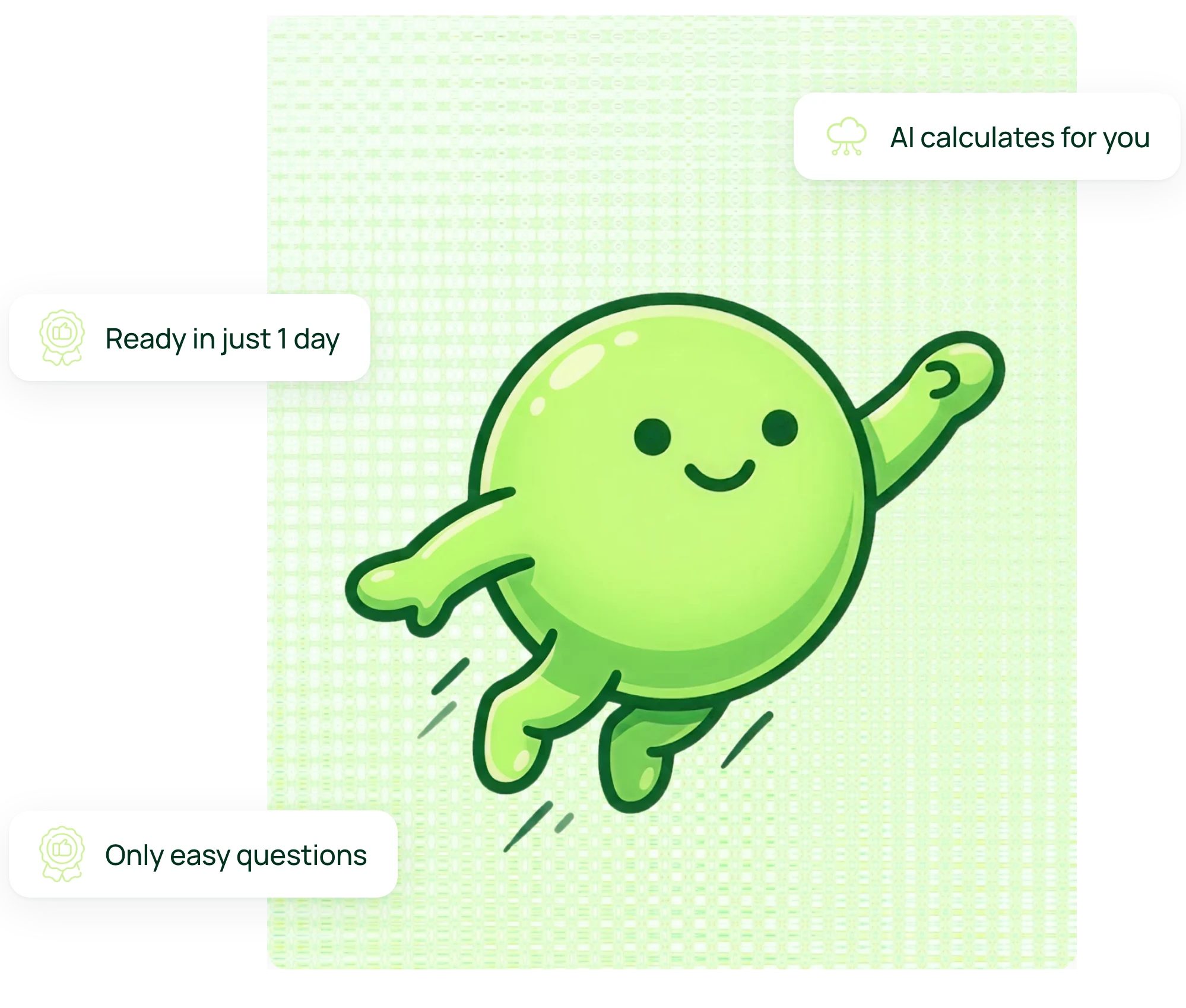 ESG Now mascot: ESG report ready in 1 day, AI calculates for you, only easy questions